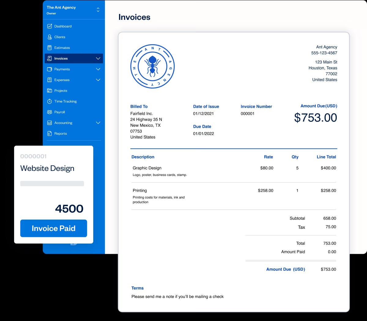 FreshBooks invoicing software for consultants
