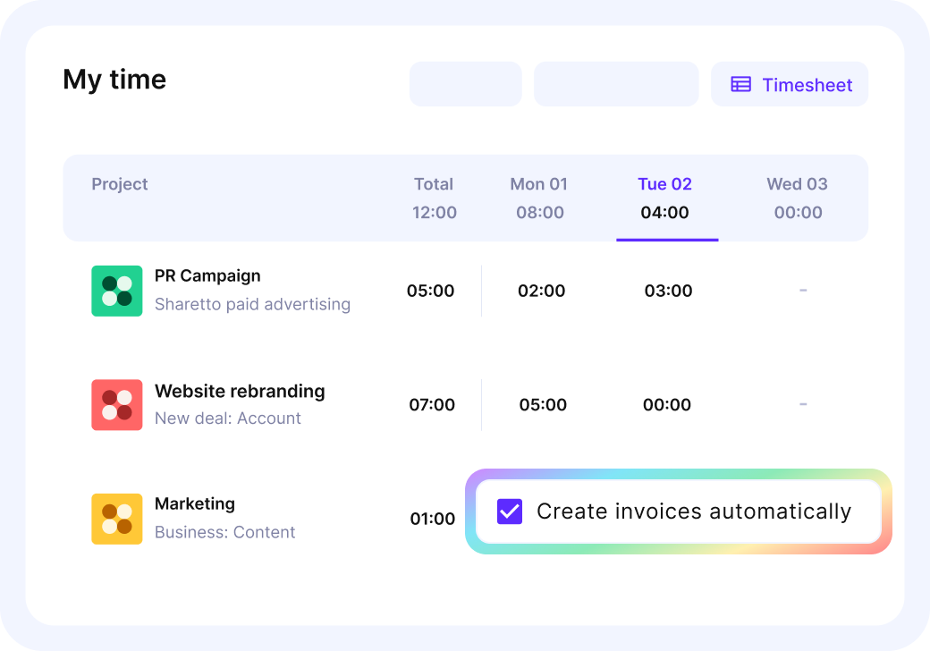 Productive.io project and time tracking workspace